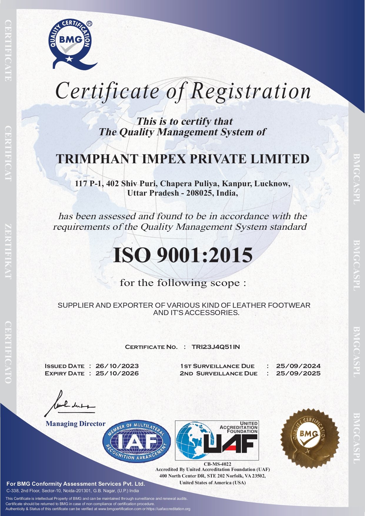 TRIMPHANT IMPEX PRIVATE LIMITED FINAL -Leather